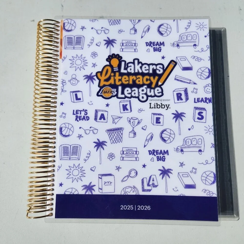 NEW Lakers Academic School Planner Calendar Organizer 2025-2026 Weekly Monthly T